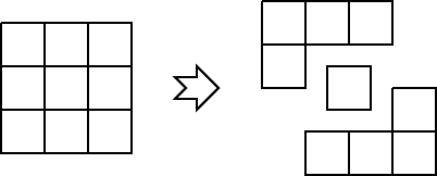 Разделение 9 подзадач на два кластера и компьютер клиента